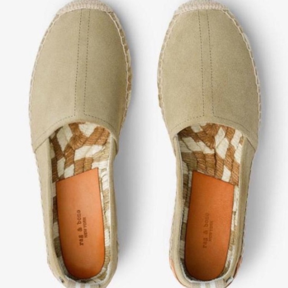Rag & bone Adria beige suede espadrilles in 6